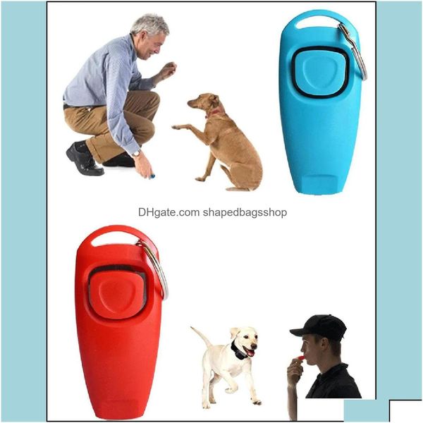 Addestramento del cane Obbedienza Addestramento del cane Obbedienza Fischio e clicker per animali domestici Strumento per smettere di abbaiare per cani Addestratore portatile Pro Homeindustry Dh5Sk