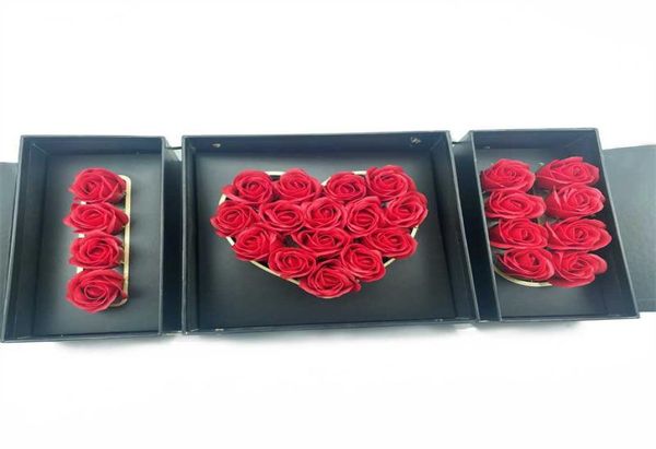 Flores decorativas grinaldas criativas perfumadas sabonete artificial eu te amo caixa de presente casamento dia dos namorados presentes de aniversário para meninas 8975218