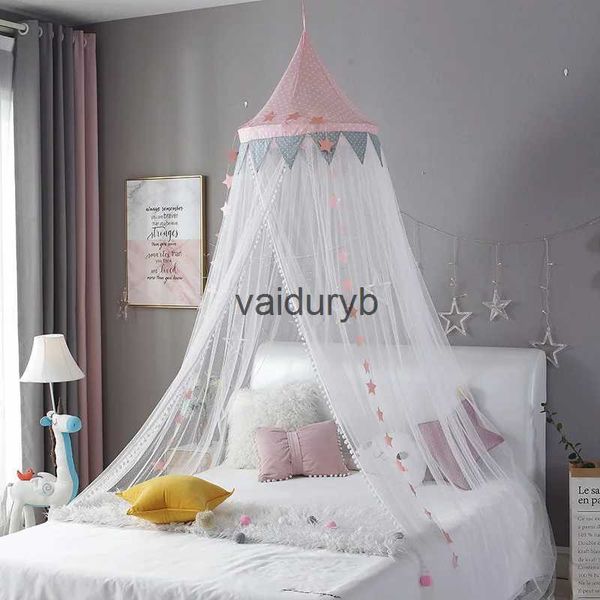 Rete per culla Letto per bambini Tenda a baldacchino Camera per bambini Zanzariera Decorazione Accessori per camera da letto per ragazza Tenda sospesa rotonda Baldachvaiduryb