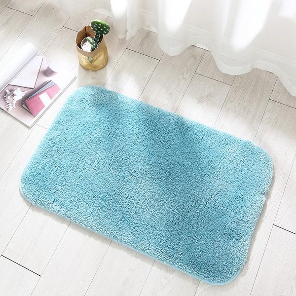 Paspaslı kalın banyo paspas düz renkli banyo halılar tuvalet paspas zemin halıları küvet washbasin mikrofiber duş odası pedi