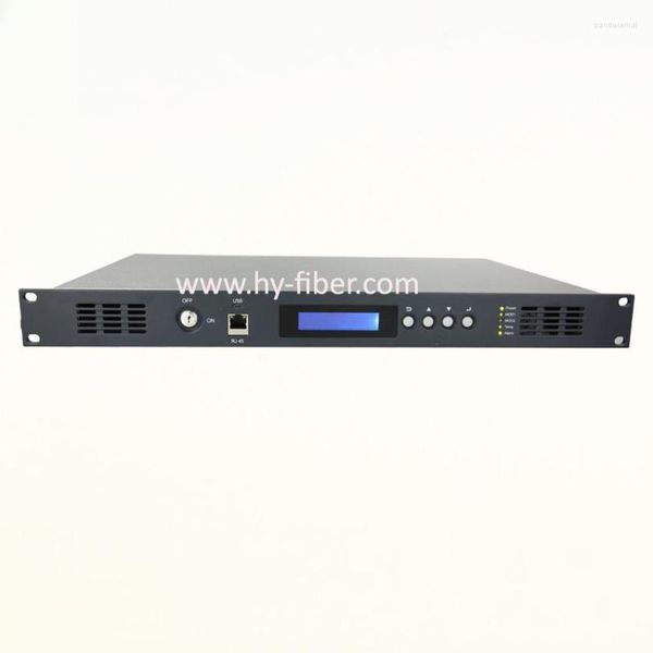 Equipamento de fibra óptica CATV 1310NM Optical Transmissor 4MW SC/APC com fonte de alimentação dupla Hy-21-13T04
