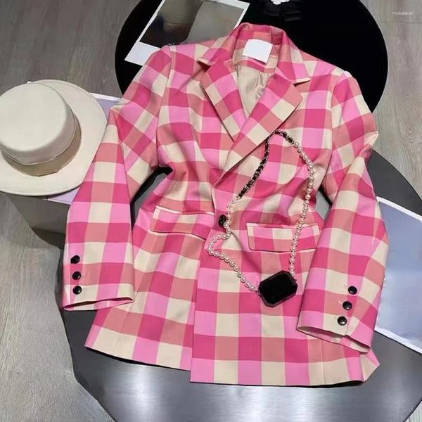 Jacken Mädchen Strickjacke 2023 Herbst April Herbst Baby Kleidung Kinder Kinder Top Plaid Revers Jacke Für