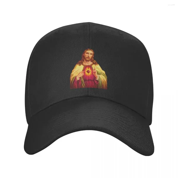 Gorras de bola Moda Sagrado Corazón de Jesús Gorra de béisbol Hombres Mujeres Ajustable Adulto Cristiano Católico Dios Papá Sombrero Primavera Snapback Sombreros