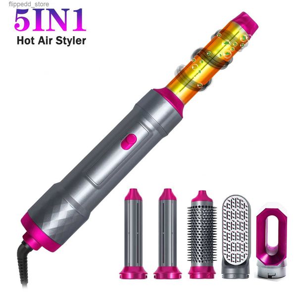 Lockenstäbe Haartrockner 5 in 1 Set Hot Comb Professioneller Lockenstab Haarglätter Nass- und Trocken-Styling-Werkzeug Haartrockner Haushaltsset Q231128