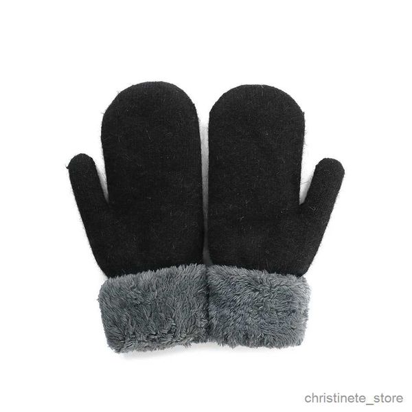 Kinder-Fäustlinge, dickes Fleece, Kinder-Skihandschuhe für Jahre, Jungen und Mädchen, Outdoor-Sport, Vollfinger-Fäustlinge, Winter, warme Plüsch-Babyhandschuhe, R231128