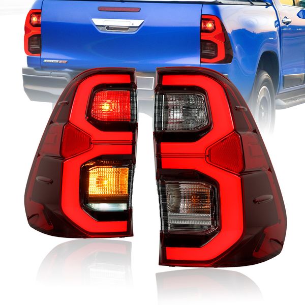 Auto Rücklichter für Toyota Hilux 20 15-20 21 LED DRL Rücklicht Hinten Nebelbremse Blinker Zubehör
