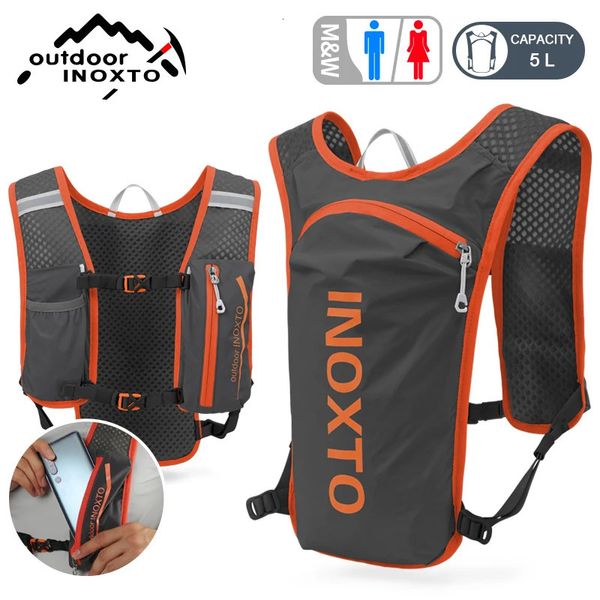 Borse da esterno Zaino da ciclismo leggero Uomo e donna Gilet da corsa Maratona da equitazione Borsa da corsa ultraleggera portatile Zaino da idratazione 5L 231127