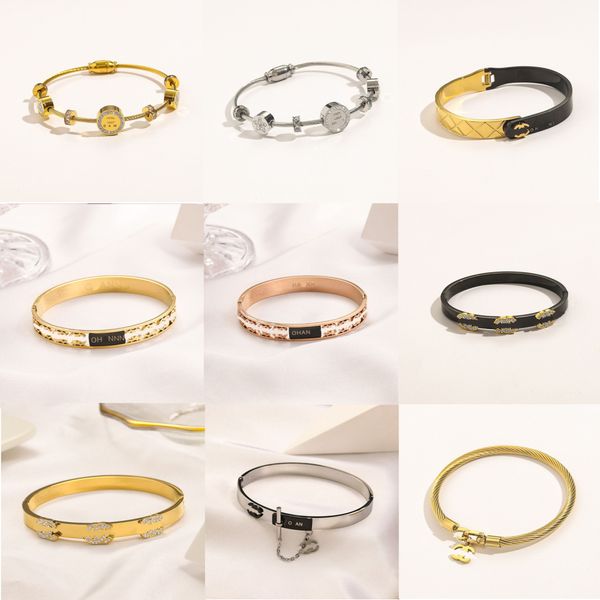 Klassiker 19 Stil Designer-Kanal Luxus-Charme-Armbänder für Männer Frauen Brief Marke Modeschmuck Zubehör Hohe Qualität Weihnachtsgeschenk Großhandel