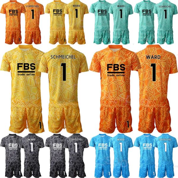 Club Team 22/23 Mens Soccer Leicester GK City 30 Mads Hermansen Jersey Set Goleiro Manga Longa 1 Danny Ward 31 Daniel Iversen Goleiro Camisa de Futebol Kits Nome Personalizado