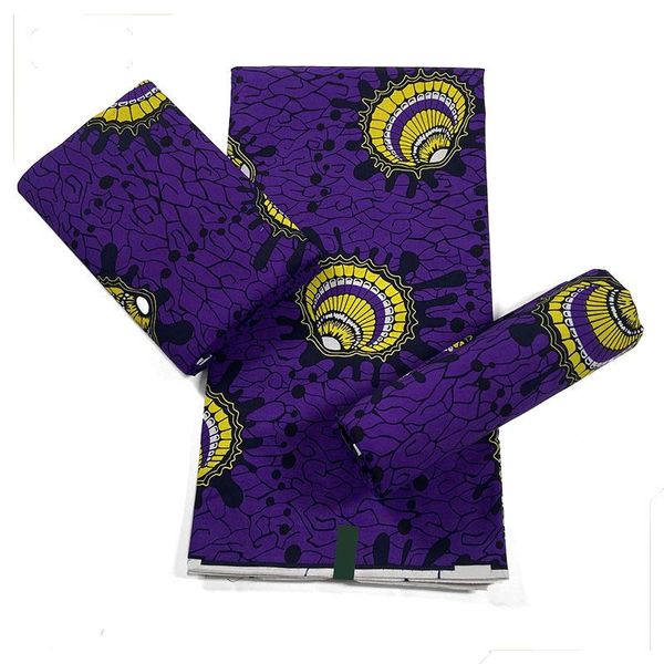 Tecido venda quente 100% algodão original africano ancara impressão cera tecido 6 jardas tecido pagne africain cera para vestido xh8035