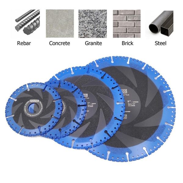Zaagbladen DTDIATOOL 1 peça disco de corte de lâmina de serra de demolição de diamante multiuso rebolo de resgate para vergalhão de metal pedra dura de mármore