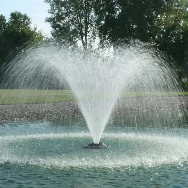 Decorazioni da giardino Controllo programmato Meravigliosi vari tipi di fontane galleggianti per laghetti in acciaio inossidabile costruite nei laghi