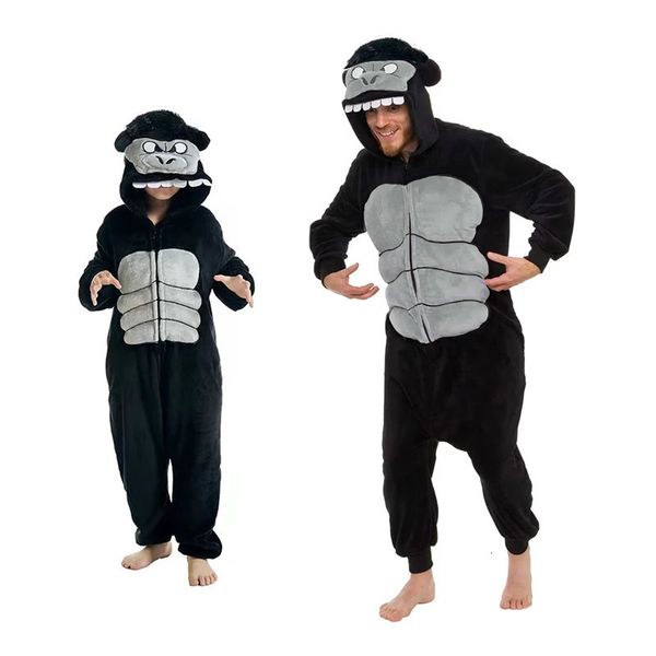 Pijama gorila kigurumi zíper onesie para bebê anime pijama pijama cosplay traje crianças macacão pijamas homewear 231124