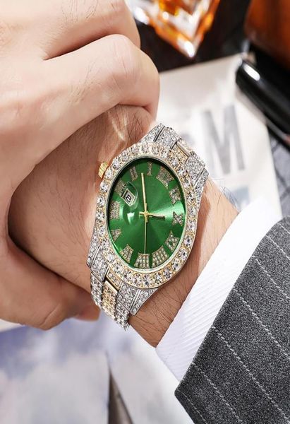 Herren-Luxus-Busins-Armbanduhr, römische Skala, Quarzuhr, modisch, lässig, Stahlband, HerrenuhrOEW95090195