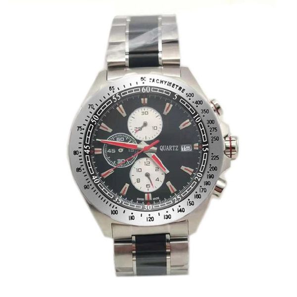 NOVO Mens Sport Watch montre de luxe F1 Relógios de pulso Cronógrafo Movimento de quartzo aço inoxidável Mens Designer Relógios de luxo Busin289f