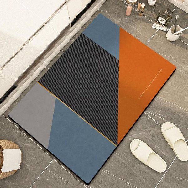 Badematten 50 80 cm Badezimmermatte super saugfähiger Teppich schnell trocknender Boden leicht zu reinigen Alfombras Para Fußmatte Küchenteppiche