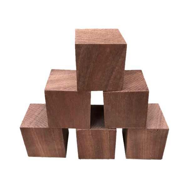 Artesanato 20/0/20/20/30 PCs Sapele Wood Cube 2/2.5/5 cm Bloco de cubo de madeira natural DIY Block DIY Magic Cube Block