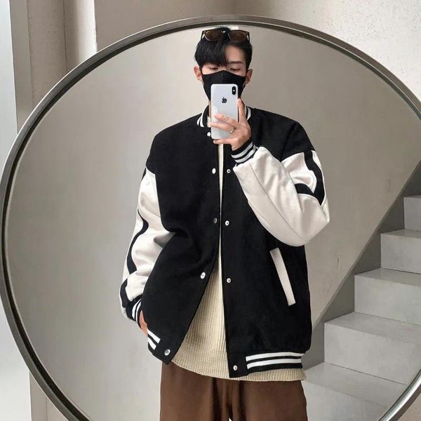 Herrenjacken Baseballjacke für Männer Trend Hip Hop Streetwear Große Größe 5XL Lose Patchwork Mantel College Style Bomberjacken