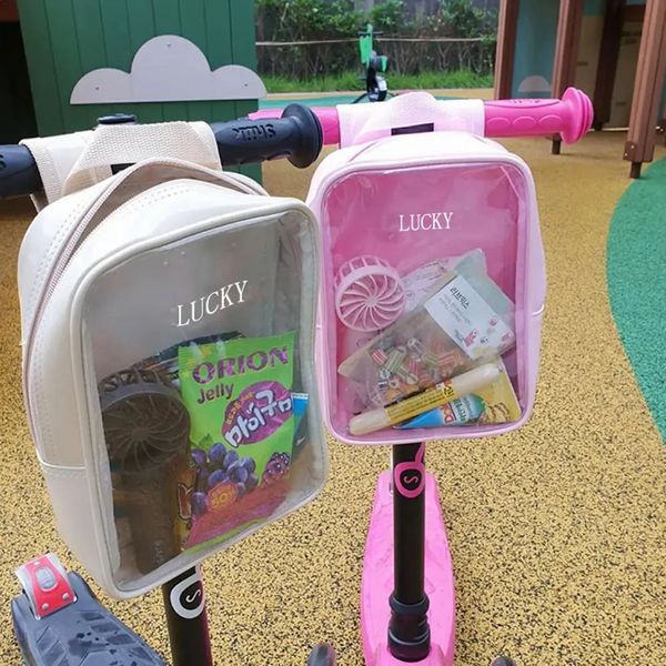 Borse laterali Borse Scooter Bicicletta Ciclismo Borsa portaoggetti anteriore impermeabile Cestino bici per bambini Borse portaoggetti per tazza d'acqua per cellulare Facile da installare 231129