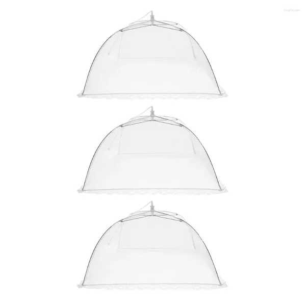 Conjuntos de louça 3 pcs grande malha dobrável cobertura vegetal pano planta cozinha rede protetora