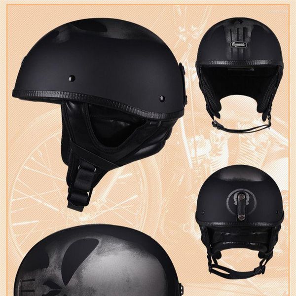 Capacetes de motocicleta vintage 1/2 capacete de bicicleta half helicper retro motocicletas de frete livre aprovado