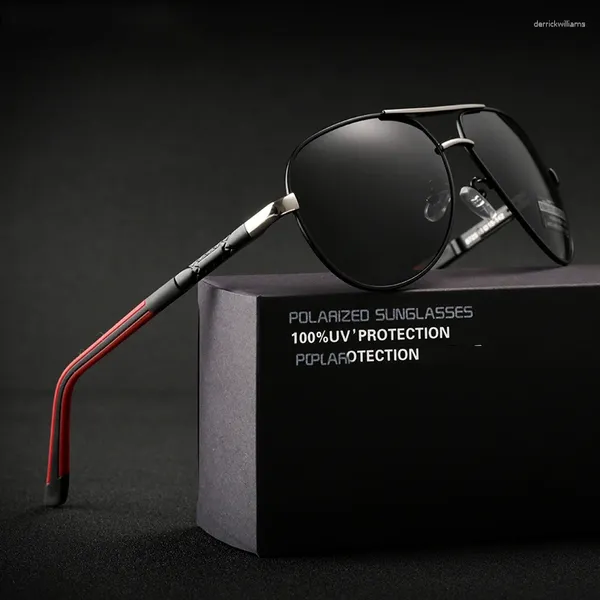 Óculos de sol 2023 de alta qualidade anti brilho polarizado alumínio marca masculina óculos de sol tamanho grande oculos feminino gafas de sol