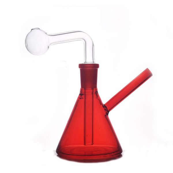 Atacado Bubbler Fumar Tubo de Água Hookahs 14mm Joint Dab Oil Burner Bong Portátil Erva Seca Tabaco Preroll Rolling com Tubo de Queimador de Óleo