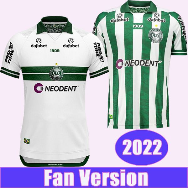 Мужские футбольные майки Coritiba 2022 ANDREY EGIDIO HENRIQUE GAMALHO ALEF MANGA WILLIAN FARIAS MURALHA Домашние футбольные майки с коротким рукавом