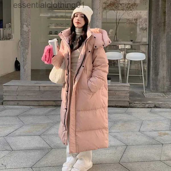 Parka da donna in piumino versione coreana 2023 New Trend Abbigliamento da pane oversize in piumino di cotone imbottito da donna cappotto invernale giacca di cotone spesso di media lunghezza L231129