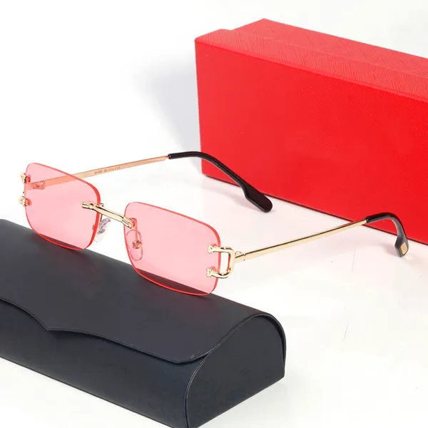 Quadratische Designer-Sonnenbrille für Damen und Herren, Spiegeldruck, Interpretation, Panther, Carti-Brille, goldener Leopard, C, dekorativer Luxus-Brillenrahmen, Lünetten