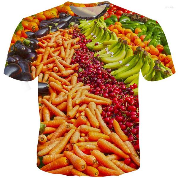 Herren-T-Shirts Design Gemüse Herren 3D Slim Fit Karotte Banane Lässig Benutzerdefinierte Harajuku Plus Größe S-5XL