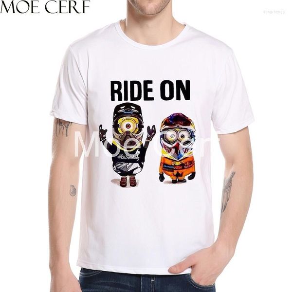 Magliette da uomo RIDE ON Lettera Design Shirt Biking Uomo Retro Moto Scooter Hipster Pickup Truck T-shirt L2-74