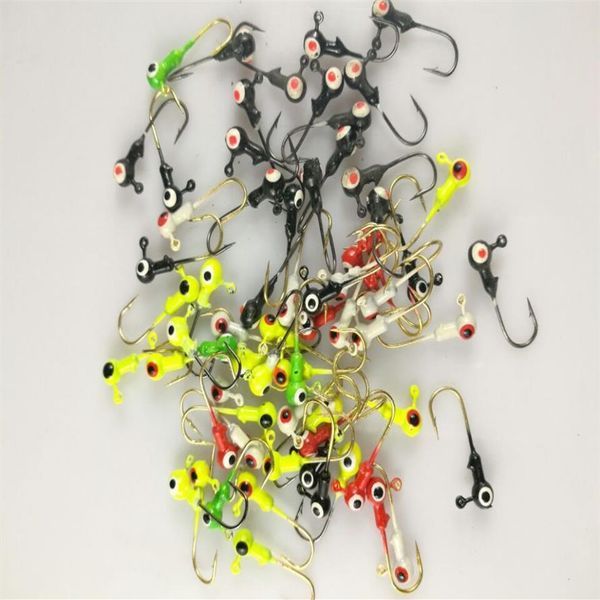 LOT100 Esche Da Pesca Con Testa Di Piombo Jigs Ganci 1g321N