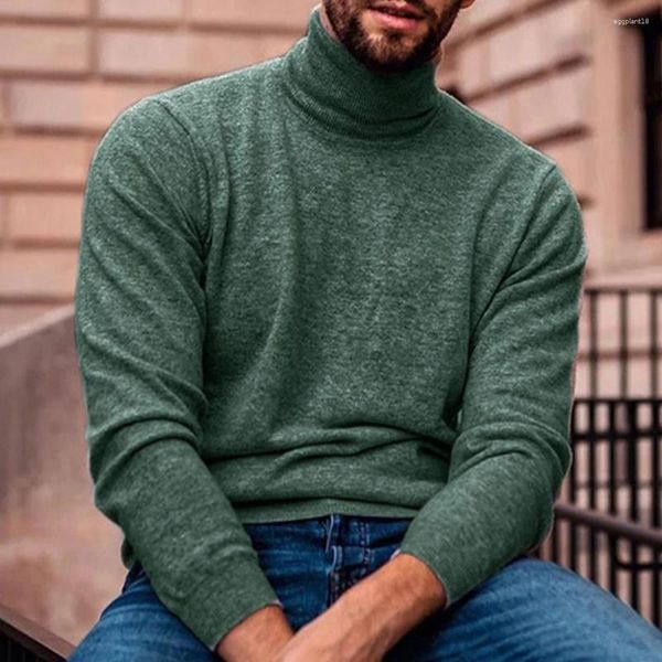 Erkek Sweaters Moda Erkekler Seksi Slim Fit Belktleneck Sweater Külot Gömlek Erkek Sonbahar Kış Renk Uzun Kollu Örme Külük