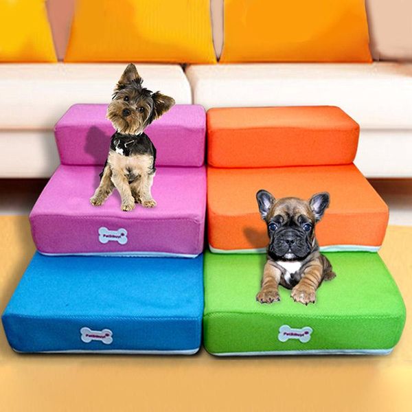 Giocattoli 1PC piccolo cane 3 gradini scala rimovibile antiscivolo rampa scaletta cucciolo di casa letto per gatti forniture per animali domestici