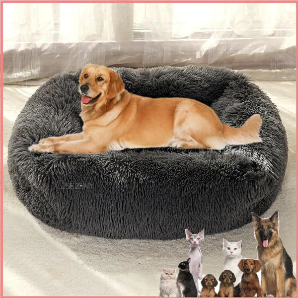 Canis canetas longas cama de cachorro de pelúcia quente casa de gato de pelúcia grande tamanho quadrado macio camas de cachorro para cães grandes cama de cachorro casa ninho almofada produto para animais de estimação 231129