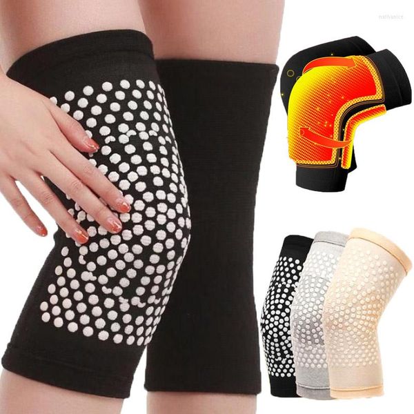 Frauen Socken Selbsterhitzende Knieschützer Brace Warm Support Patella Injury Recovery Belt Joint Pain Relief Massagegerät Fuß