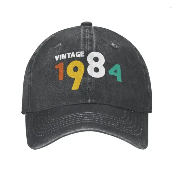 Top kapakları moda pamuk retro 1984 beyzbol kapağı erkek kadınlar özel ayarlanabilir yetişkin 39 yaşında doğum yılı hediye baba şapka açık