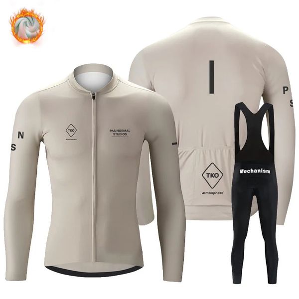 Radtrikot-Sets PAS NORMAL STUDIOS Winter-Thermo-Fleece Langarm Roupa Ciclismo PNS Outdoor-Reithosen-Set 231128