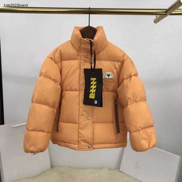 Novo bebê para baixo jaquetas inverno gola meninos casaco crianças roupas de grife tamanho 110-160 sinalização de pelúcia meninas outwear nov25