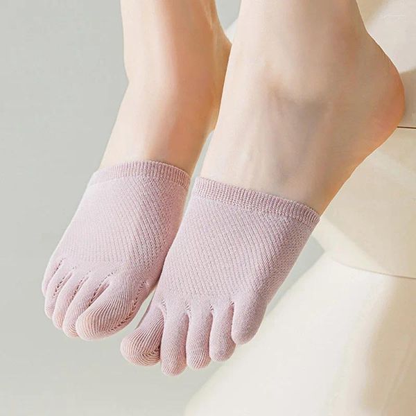 Frauen Socken 2PCS Vorfuß Frau Sommer Einfarbig Weibliche Hälfte Fuß Kappe Abdeckung Heels Unsichtbare Baumwolle Atmungsaktiv