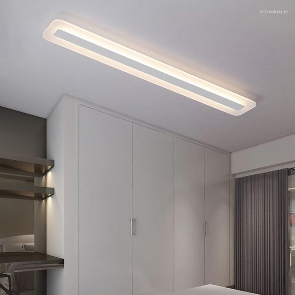 Lampadari Design moderno Lampada da soffitto a LED semplice Lampadario bianco per soggiorno Camera da letto Sala da pranzo Cucina Corridoio Luce con telecomando