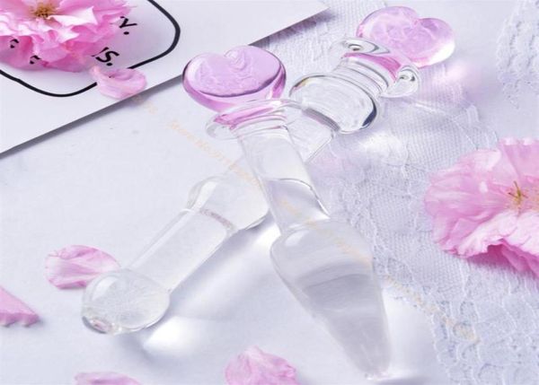 Massaggio Crystal Glass Dildo Prodotti del sesso gay Butt Plug Stimolazione anale vaginale Perline Pene per le donne Plug anale Giocattoli del sesso306h3979851