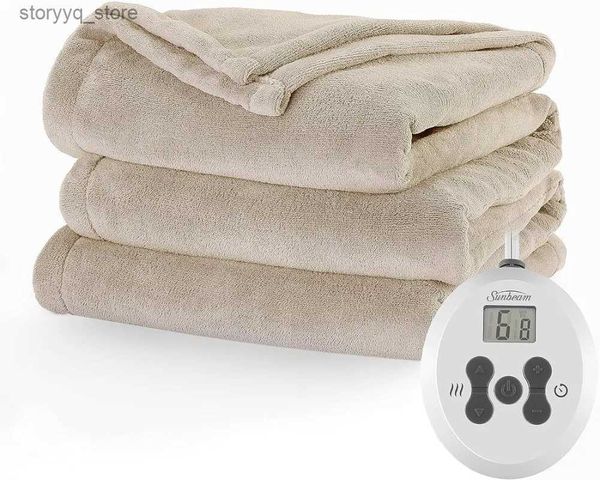 Электрическое одеяло с подогревом Полноразмерное электрическое одеяло 12 режимов нагрева Автоматическое отключение по выбору на 12 часов Быстрый нагрев Машинная стирка Q231130