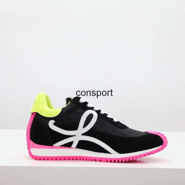 Tasarımcılar Çiftin Kalite Loeweelies Ayakkabı Üst Alman Eğitim Ayakkabıları Moda Renk Eşleşmesi Çok yönlü Forrest Gump Ayakkabı Yumuşak taban Yüksek Sıradan Spor Ayakkabıları