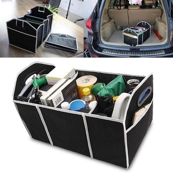 Gavetas de armazenamento Organizador de porta-malas de carro Brinquedos Recipientes Sacos Caixa Auto Interior Accessories249G