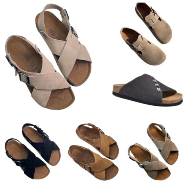 Boston Mayaris Arizona Cork Slippers Summer Birks Мужчины женщины сандалии унисекс повседневные туфли пляжные тапочки дизайнерские роскошные сумочки