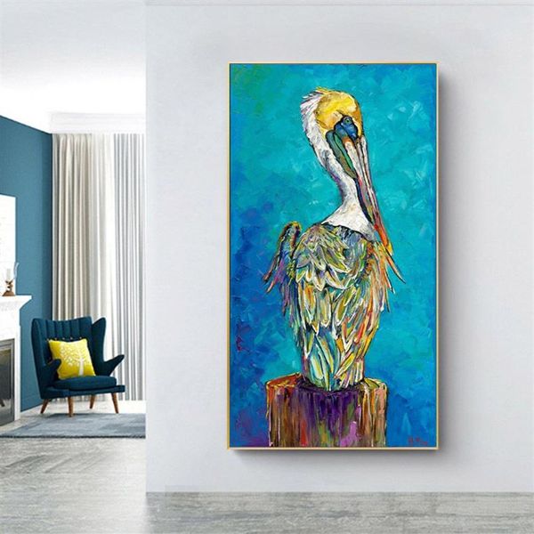 Moderne kunst vogels schilderij gedrukt op canvas kunst poster muur foto's voor woonkamer abstracte dierlijke kunst muur decor307S