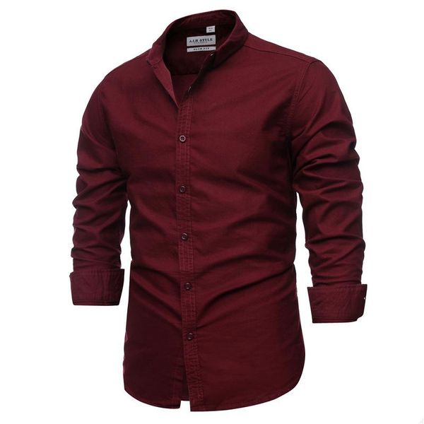 Camicie casual da uomo Prodotto primaverile Camicia Oxford in cotone tinta unita Commercio all'ingrosso sottile da lavoro di qualità