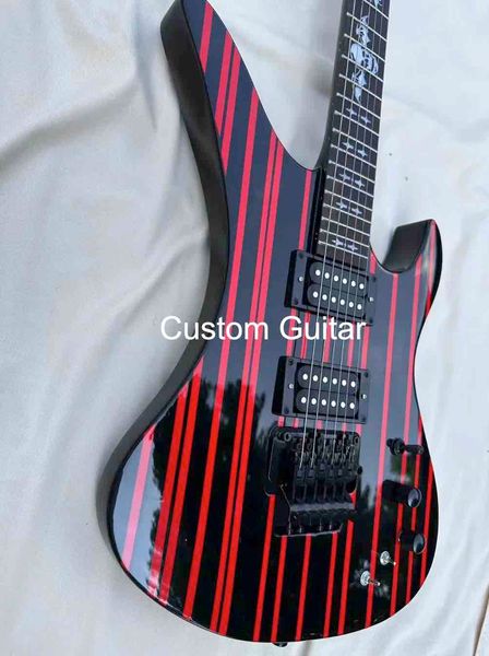 Kundenspezifische E-Gitarren-Musikinstrumente mit speziellem, unregelmäßig geformtem Korpus akzeptieren OEM-Gitarren und -Verstärker